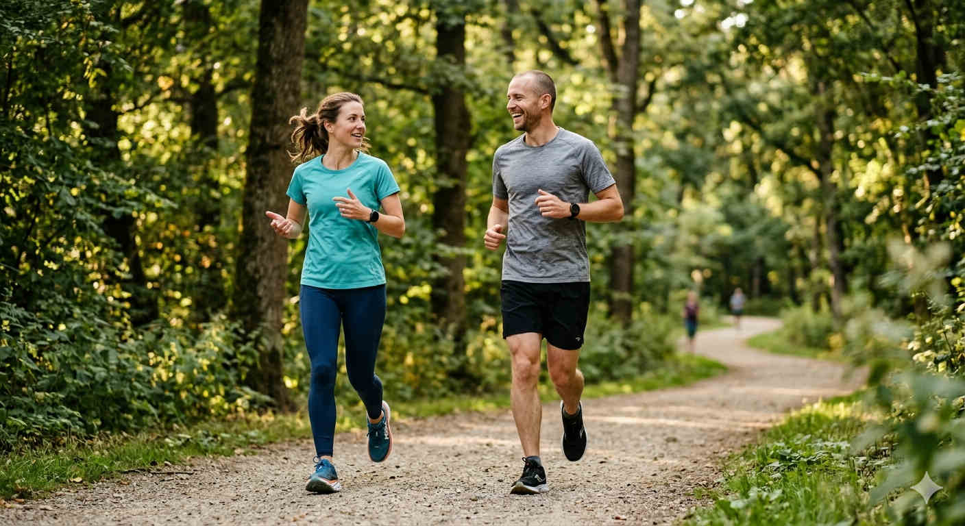 Deux coureurs en endurance fondamentale